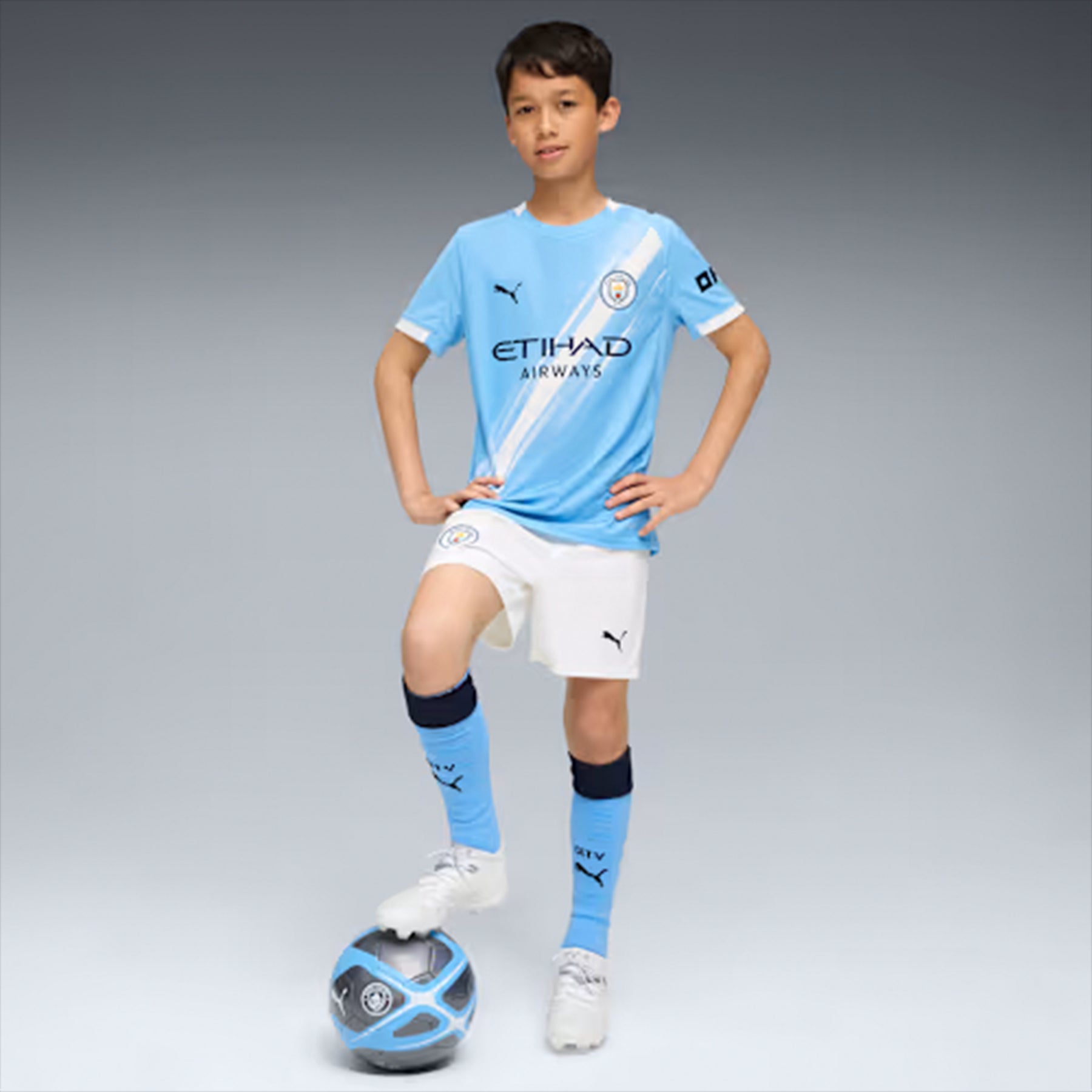 SHORT GARA HOME MANCHESTER CITY REPLICA 2025/26 JUNIOR