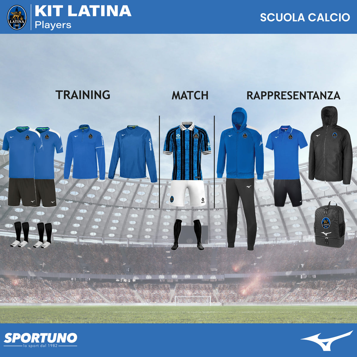 LATINA KIT SCUOLA CALCIO GIOCATORE