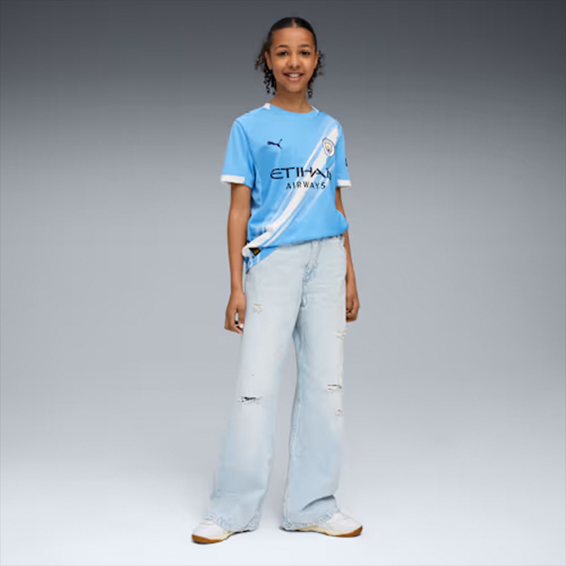 MAGLIA GARA HOME MANCHESTER CITY REPLICA 2025/26 JUNIOR