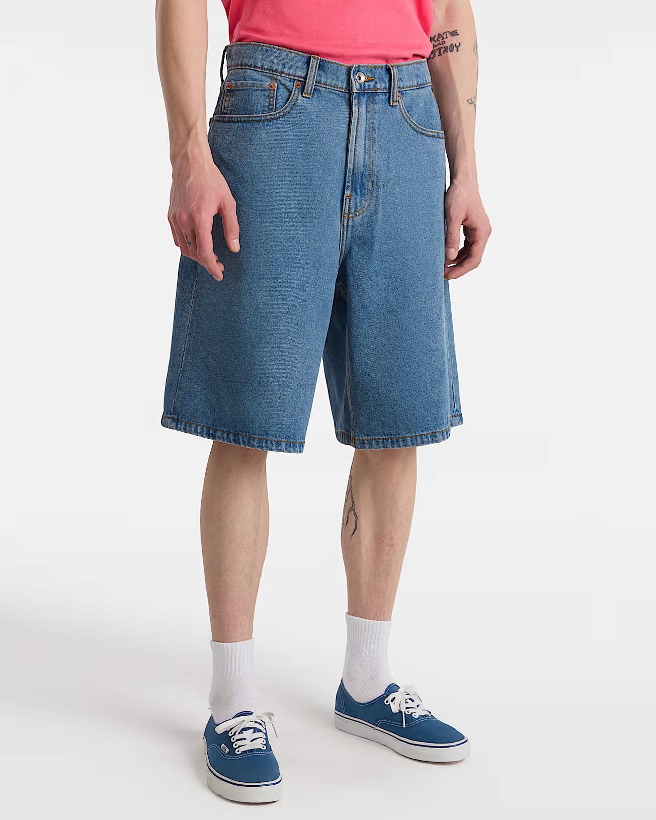 CHECK 5 BAGGY DENIM SHORT M