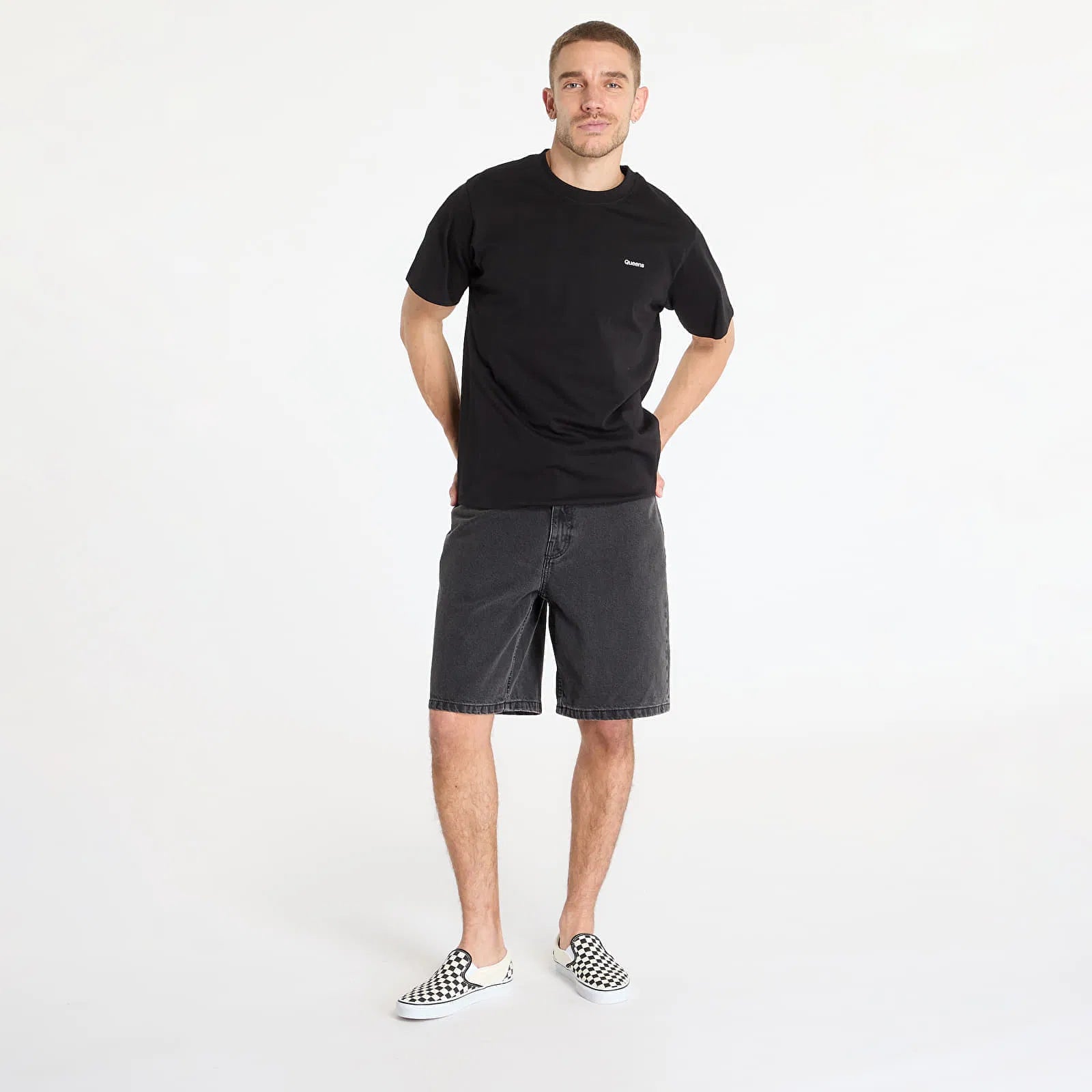 CHECK 5 BAGGY DENIM SHORT M