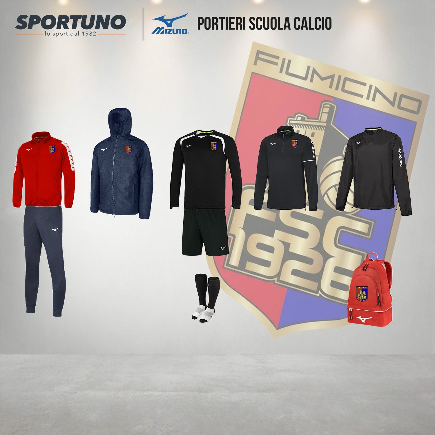 KIT SCUOLA CALCIO PORTIERE  FIUMICINO CALCIO