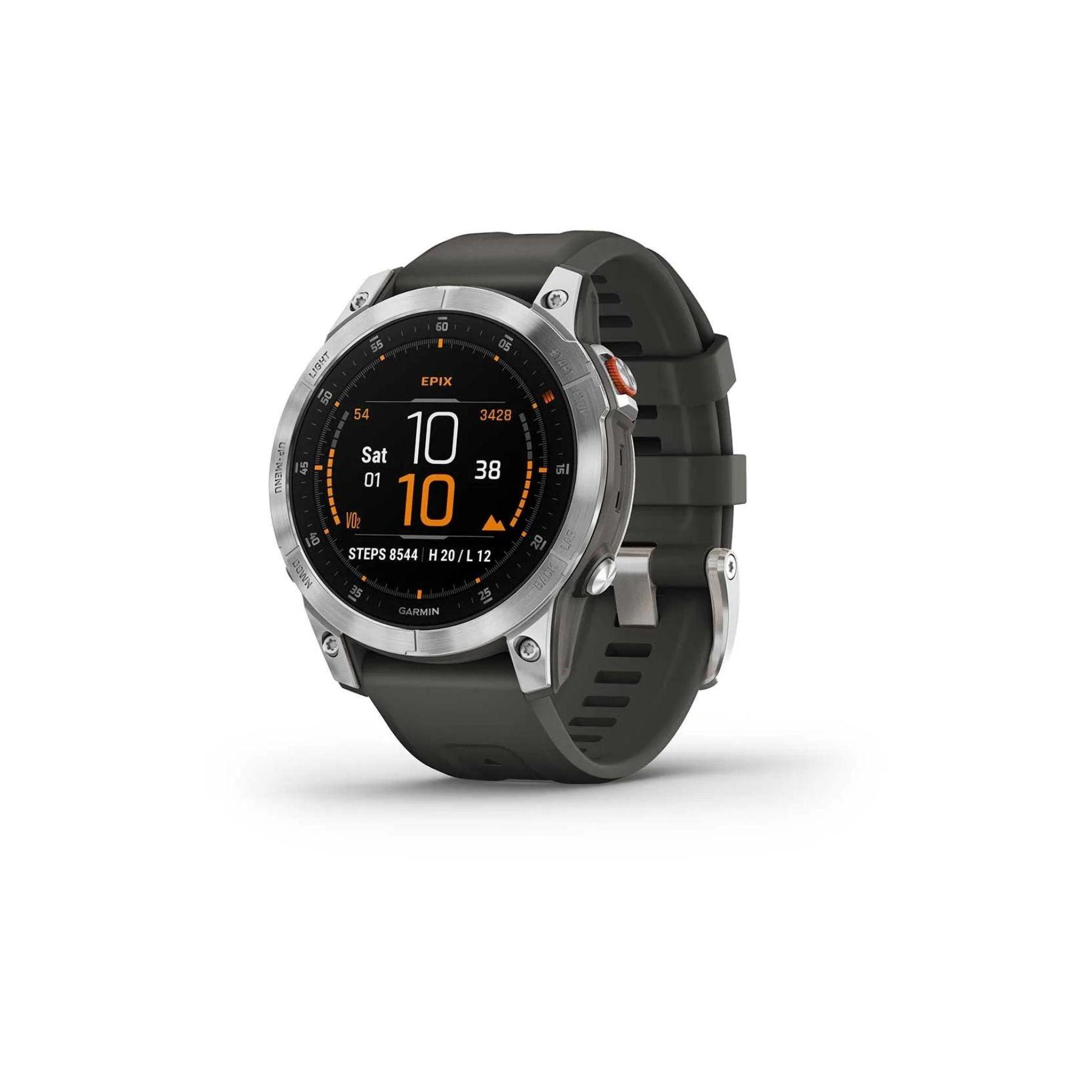 GARMIN EPIX (Gen 2) - Standard Edition | 47 mm
Acciaio ardesia con cinturino nero